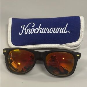 Knockaround Men’s Sunglasses w/ Matt Black Frame and Rose Gold Lenses, NWOT